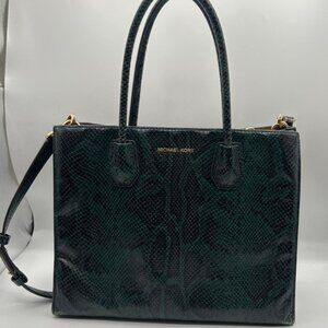 Michael Kors green snake skin purse